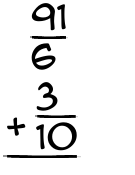 What is 91/6 + 3/10?