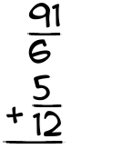 What is 91/6 + 5/12?