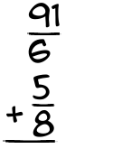 What is 91/6 + 5/8?
