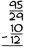 What is 95/29 - 10/12?