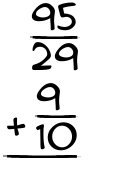 What is 95/29 + 9/10?