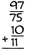 What is 97/75 + 10/11?