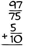 What is 97/75 + 5/10?