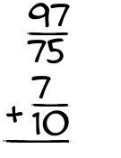 What is 97/75 + 7/10?
