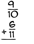What is 9/10 + 6/11?