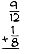 What is 9/12 + 1/8?