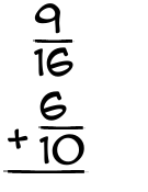 What is 9/16 + 6/10?