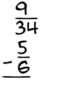 What is 9/34 - 5/6?