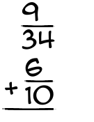 What is 9/34 + 6/10?