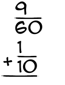 What is 9/60 + 1/10?