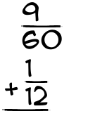 What is 9/60 + 1/12?