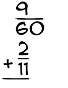 What is 9/60 + 2/11?