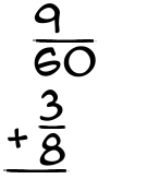 What is 9/60 + 3/8?