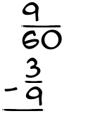 What is 9/60 - 3/9?