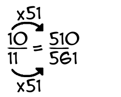 10/11 times 51