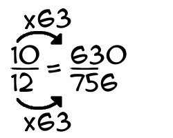 10/12 times 63