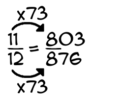 11/12 times 73