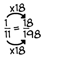 1/11 times 18