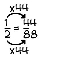 1/2 times 44