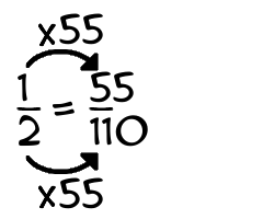 1/2 times 55