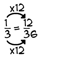 1/3 times 12