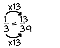 1/3 times 13
