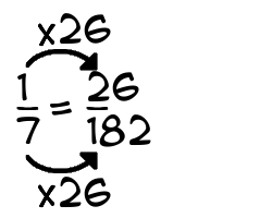 1/7 times 26