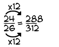 24/26 times 12