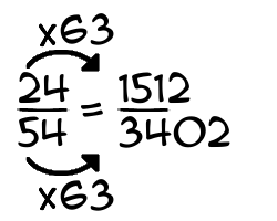 24/54 times 63