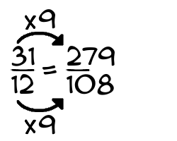 31/12 times 9