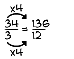 34/3 times 4
