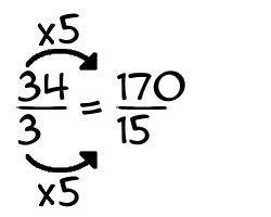 34/3 times 5