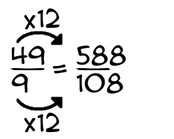 49/9 times 12