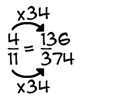 4/11 times 34