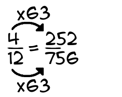 4/12 times 63