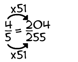 4/5 times 51