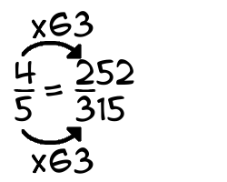 4/5 times 63