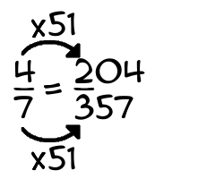 4/7 times 51