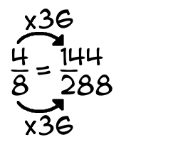 4/8 times 36