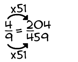 4/9 times 51