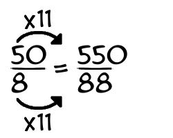 50/8 times 11