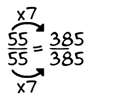 55/55 times 7