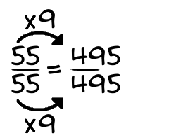 55/55 times 9
