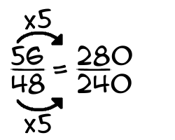 56/48 times 5