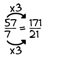 57/7 times 3