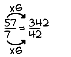 57/7 times 6