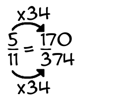 5/11 times 34