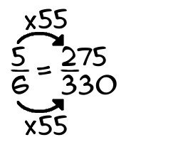 5/6 times 55