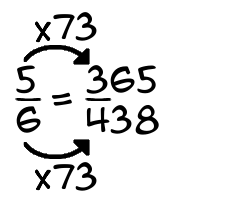5/6 times 73