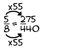 5/8 times 55